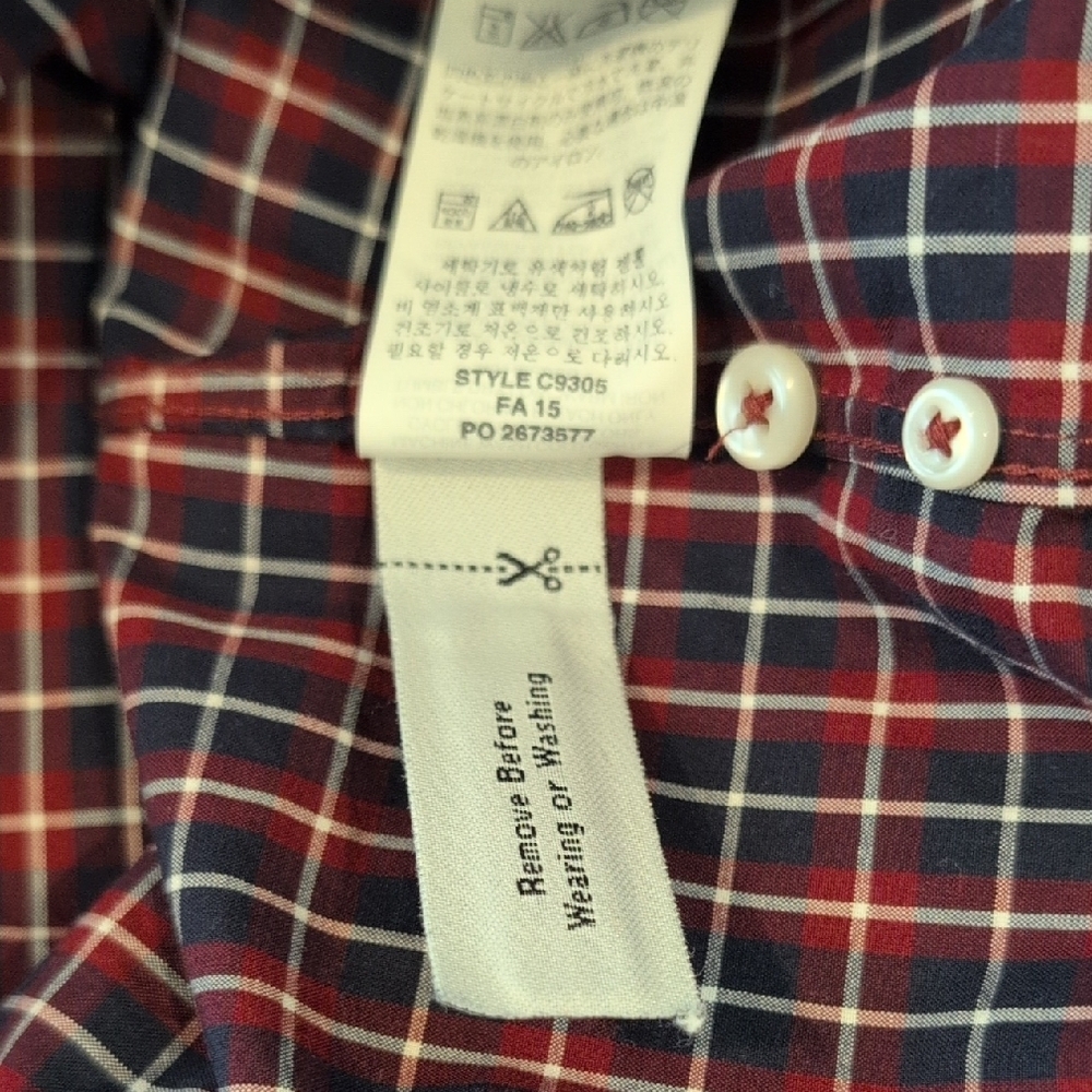 J. Crew Men's S Classic Fit Long Sleeve Button Down Checkered Shirt Style #C9305 - Picture 7 of 14
